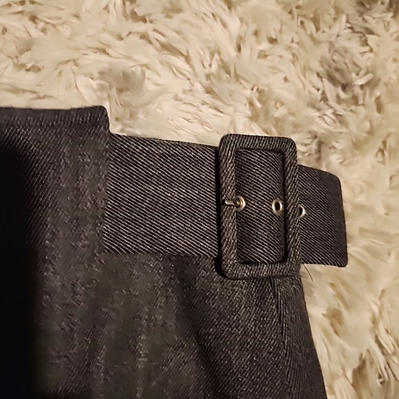 Zanella Italian Platinum Stretch wool lined handcrafted wrap skirt Sz 8T -NWT - Picture 11 of 12